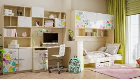 Детская комната Флёр (Белый/корпус Клен) в Рязани - ryazan.katalogmebeli.com | фото