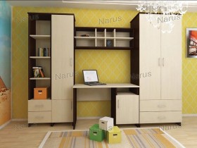 Детская Студент Комплект мебели (Дуб сонома/Белый) в Рязани - ryazan.katalogmebeli.com | фото