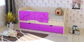 Друзья Кровать детская 2 ящика 1.6 Фиолетовый глянец в Рязани - ryazan.katalogmebeli.com | фото