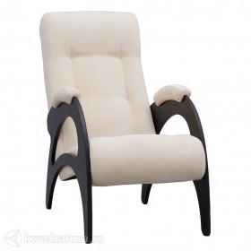 Кресло для отдыха Неаполь Модель 9 без лозы (Венге-эмаль/Ткань Ваниль Verona Vanilla) в Рязани - ryazan.katalogmebeli.com | фото