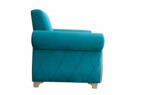 Кресло для отдыха "Порто" (велюр киви бирюза / микровельвет крем) в Рязани - ryazan.katalogmebeli.com | фото 6