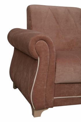 Кресло для отдыха "Порто" (велюр киви корица / микровельвет крем) в Рязани - ryazan.katalogmebeli.com | фото 3