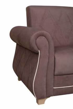 Кресло для отдыха "Порто" (велюр текстура лиловый / микровельвет крем)/осн. в Рязани - ryazan.katalogmebeli.com | фото 6
