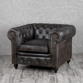 Кресло кожаное Лофт Честер (акация) в Рязани - ryazan.katalogmebeli.com | фото