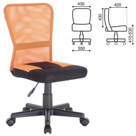Кресло компактное BRABIX Smart MG-313 (черный, оранжевый) в Рязани - ryazan.katalogmebeli.com | фото