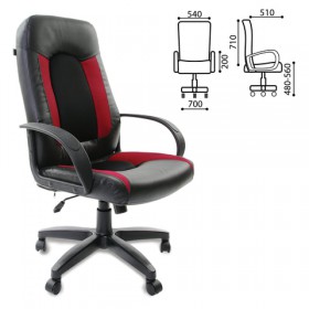 Кресло офисное BRABIX Strike EX-525 (черно-красный) в Рязани - ryazan.katalogmebeli.com | фото
