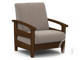 Кресло для отдыха Омега (орех лак/CATANIA COCOA) в Рязани - ryazan.katalogmebeli.com | фото