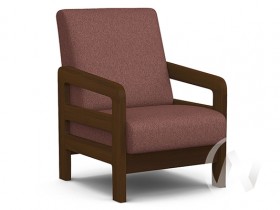 Кресло отдыха Вега-34 (орех лак/UNO BERRY) в Рязани - ryazan.katalogmebeli.com | фото