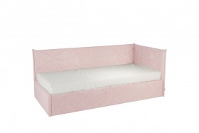 Кровать 0.9 Бест Тахта (Нежно-розовый велюр) в Рязани - ryazan.katalogmebeli.com | фото