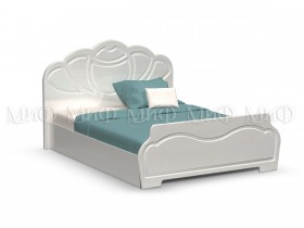 Кровать 1,6м Гармония (Белый/Белый глянец) в Рязани - ryazan.katalogmebeli.com | фото