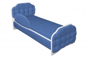 Кровать 170 Атлет 29 Синий (мягкий бортик) в Рязани - ryazan.katalogmebeli.com | фото