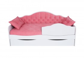 Кровать 190 серии Иллюзия Лайт 1 ящик 89 Розовый (подушки) в Рязани - ryazan.katalogmebeli.com | фото
