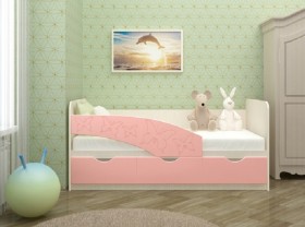 Кровать Бабочки 1,6м (Розовый металлик) в Рязани - ryazan.katalogmebeli.com | фото 1