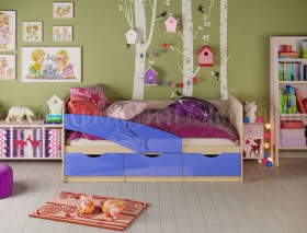 Кровать детская 1,8м Дельфин (Синий металлик) в Рязани - ryazan.katalogmebeli.com | фото