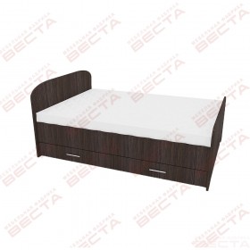 Кровать двухспальная ЛДСП 1600 с ящиками Венге в Рязани - ryazan.katalogmebeli.com | фото