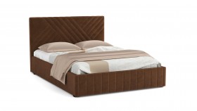 Кровать Гамма ш. 1400 (с основанием для хранения) (велюр тенерифе шоколад) в Рязани - ryazan.katalogmebeli.com | фото