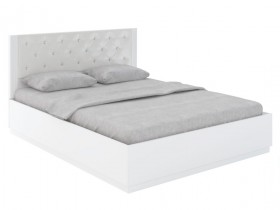 Кровать с ПМ М25 Спальня Тиффани (белый текстурный) в Рязани - ryazan.katalogmebeli.com | фото