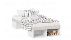 Кровать «Сканди»  Дуб Гарден/Белый в Рязани - ryazan.katalogmebeli.com | фото