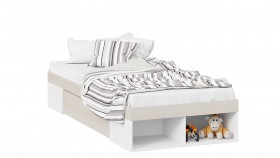 Кровать «Сканди» с ящиком Дуб Гарден/Белый в Рязани - ryazan.katalogmebeli.com | фото