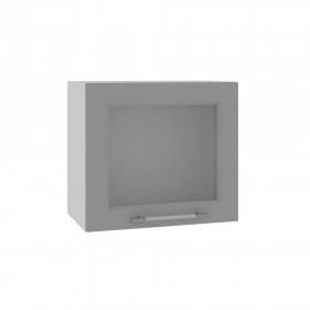 Квадро ВПГС 500 шкаф верхний горизонтальный со стеклом высокий (Железо/корпус Серый) в Рязани - ryazan.katalogmebeli.com | фото