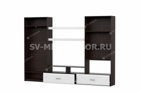 Мебель для гостиной МГС 7 Исполнение 1 Дуб Венге/Белый глянец в Рязани - ryazan.katalogmebeli.com | фото