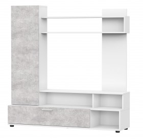 Мебель для гостиной "МГС 9" Белый / Цемент светлый в Рязани - ryazan.katalogmebeli.com | фото
