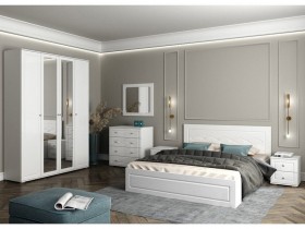 Модульная спальня Барселона (Белый/Белый глянец) в Рязани - ryazan.katalogmebeli.com | фото