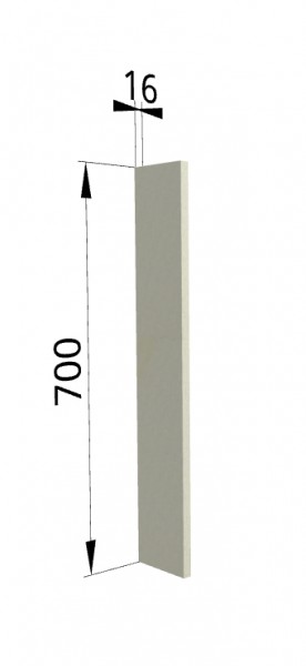 Панель торцевая ПТ 400 Квадро (для шкафа торцевого верхнего) Ваниль кожа в Рязани - ryazan.katalogmebeli.com | фото