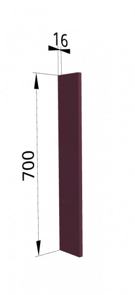 Панель торцевая ПТ 400 Квадро (для шкафа торцевого верхнего) Виноград в Рязани - ryazan.katalogmebeli.com | фото