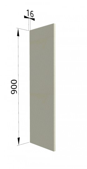 Панель торцевая ВП Квадро (для шкафа верхнего высокого) Ваниль кожа в Рязани - ryazan.katalogmebeli.com | фото