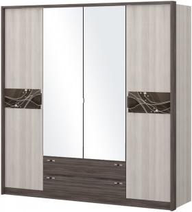 Шкаф четырехстворчатый с зеркалом Шк69.1 Николь в Рязани - ryazan.katalogmebeli.com | фото