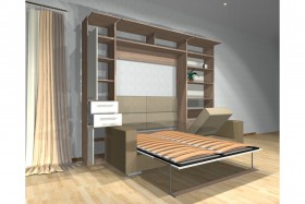 Шкаф-кровать с диваном Каролина в Рязани - ryazan.katalogmebeli.com | фото 3