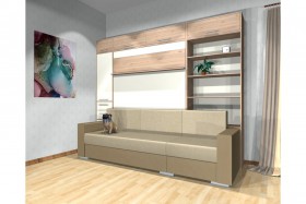 Шкаф-кровать с диваном Каролина в Рязани - ryazan.katalogmebeli.com | фото 4