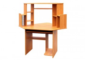 Угловой компьютерный стол (Вишня Оксфорд) в Рязани - ryazan.katalogmebeli.com | фото