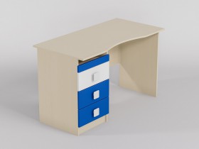 Стол (столешница с выемкой) Скай (Синий/Белый/корпус Клен) в Рязани - ryazan.katalogmebeli.com | фото