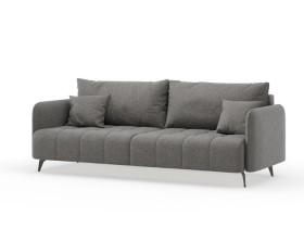 Валериан диван трёхместный прямой Стальной, ткань RICO FLEX 9292 в Рязани - ryazan.katalogmebeli.com | фото